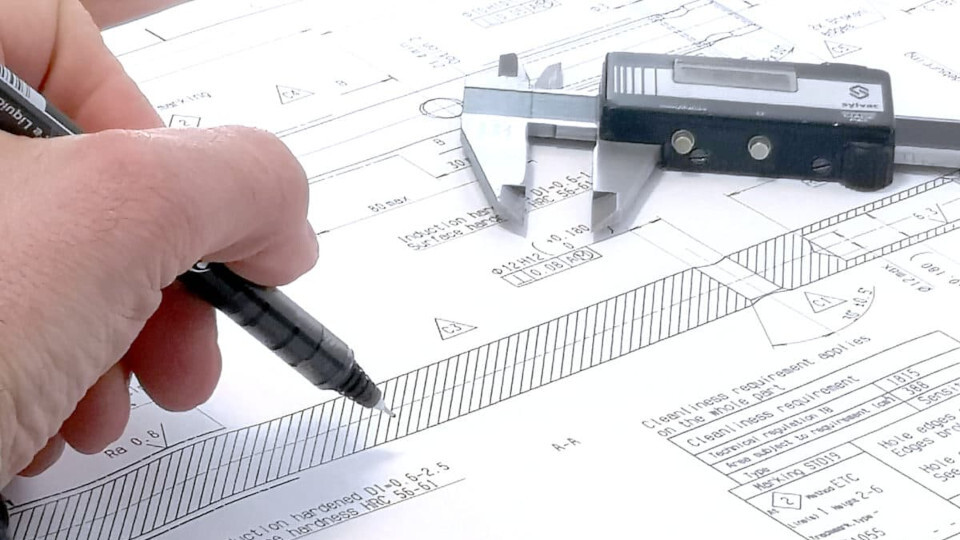 Mechanical technical drawing, electroless nickel surface treatment and  electrolytics