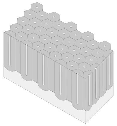 Beschichtungsstruktur des Aluminiumoxids